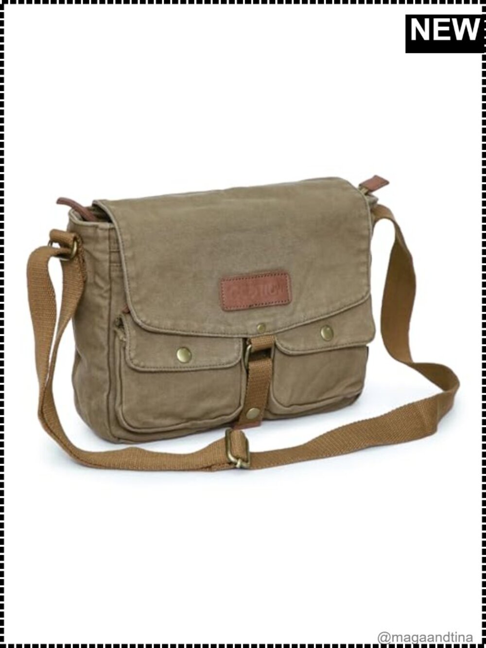 Canvas Messenger Bag Vintage Crossbody Shoulder Satchel Men